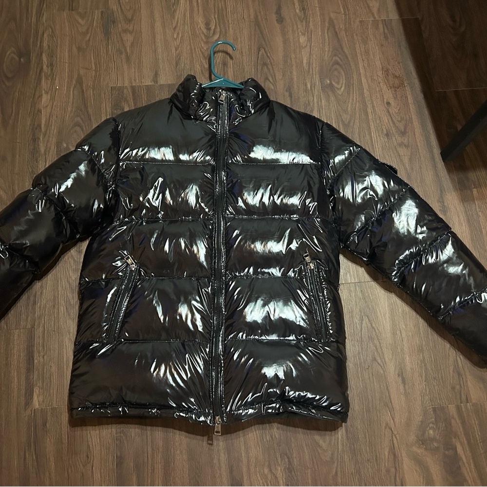Moncler Black Jacket with Comic Detail